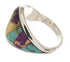 Southwest Multicolor Sterling Silver Ring Size 5-3/4 CS59226